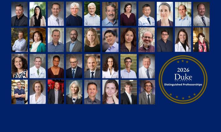 2026 Duke Distinguished Professorships graphic