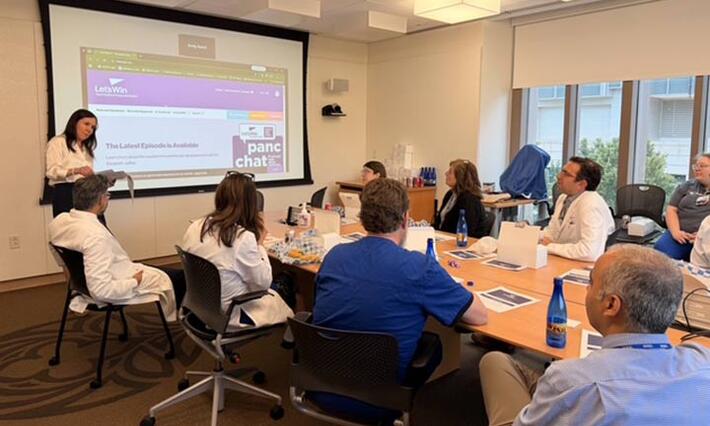 DCI Pancreatic Cancer Center team in a meeting room