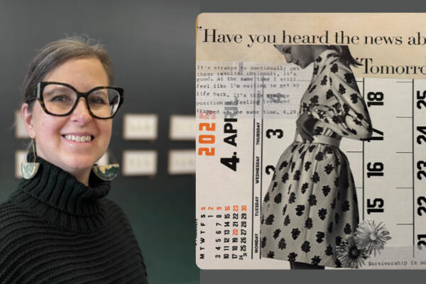 Melinda Rittenhouse crafts intricate collages from vintage papers and found objects to explore her experience with cancer treatment and survival.