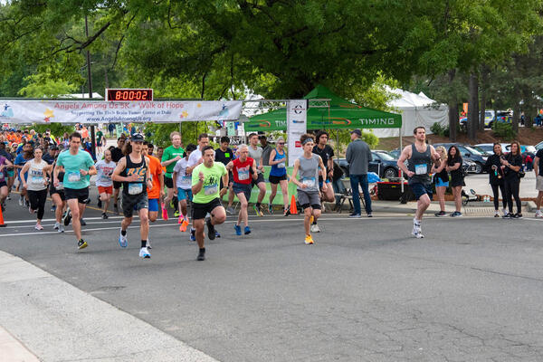 Runners at the 2023 Angela Among Us 5K and Walk of HOPE