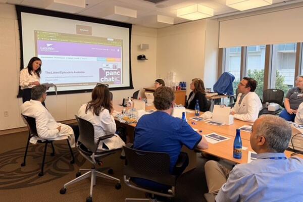 DCI Pancreatic Cancer Center team in a meeting room