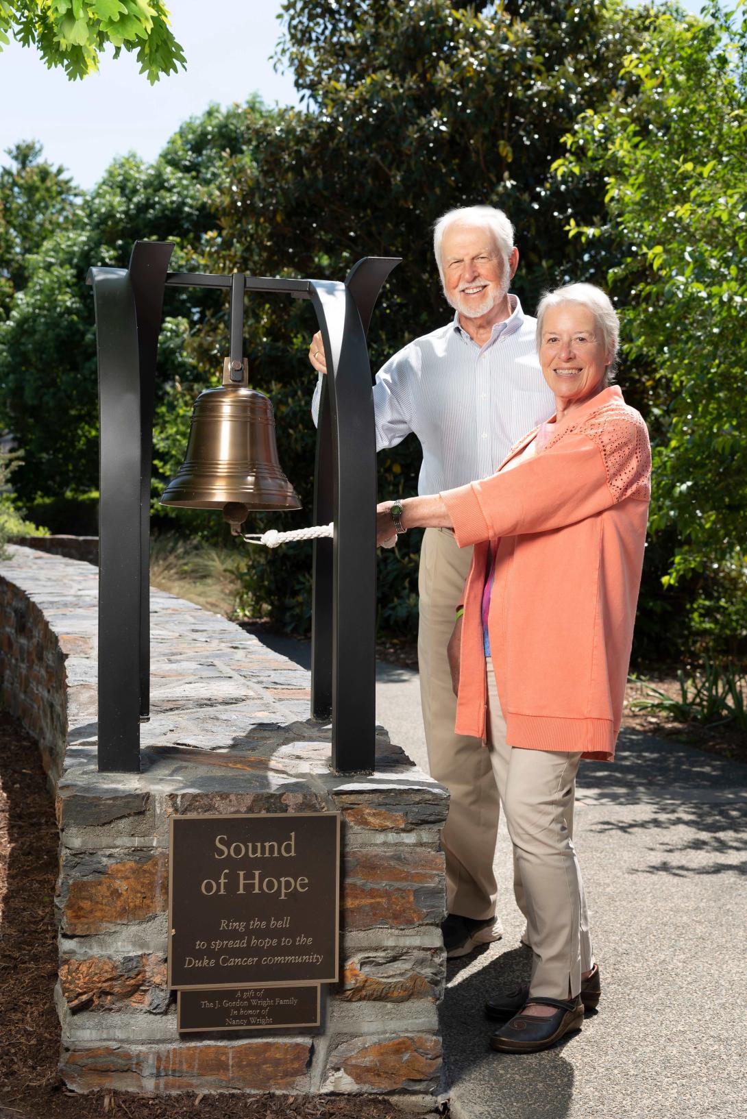 Nancy Wright's family donated the Sound of Hope Bell