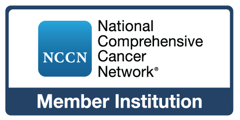 Blue box with white text says National Comprehensive Cancer Center network logo