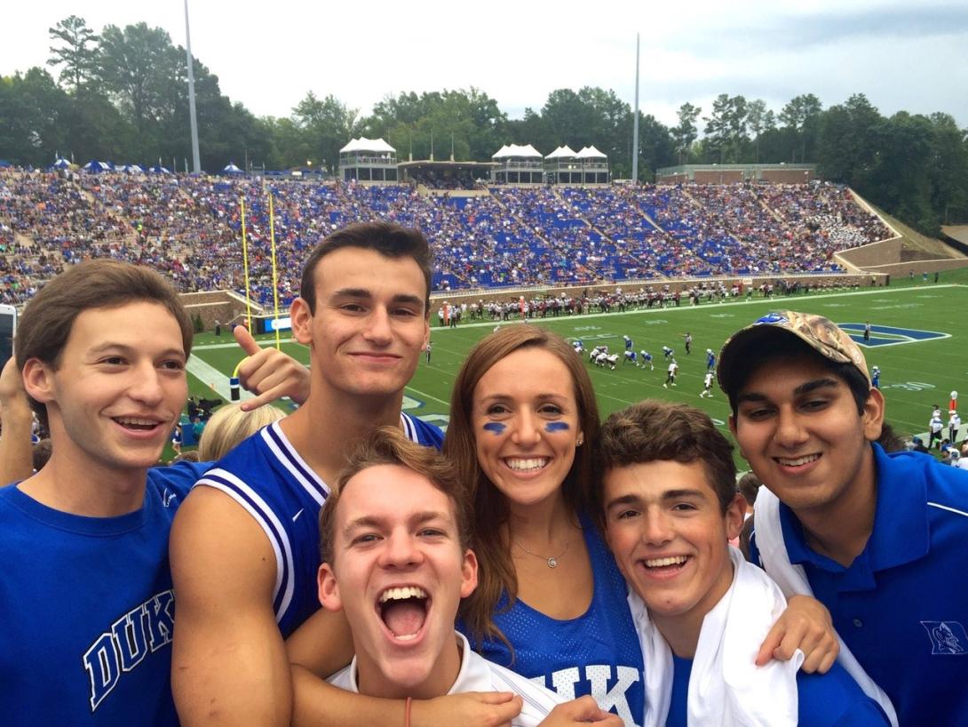 Bobby Menges and friends at Duke's football stadium